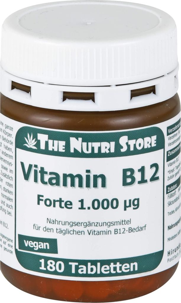 The Nutri Store Vitamin B12 forte 1000 ug Tabletten, 180 St. Tabletten