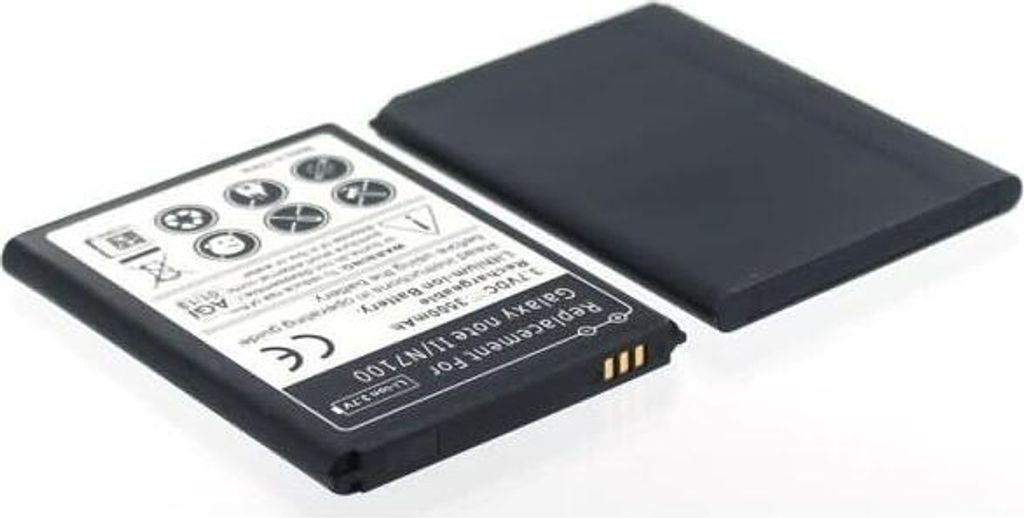 Akku für Samsung N7100 Galaxy Note II Li-Ion 3,7 Volt 2900 mAh schwarz.