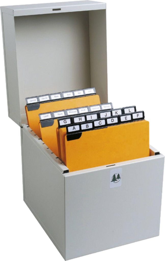 Exacompta Karteikassette aus Metall, 235x178x210mm - Grau - 54718E