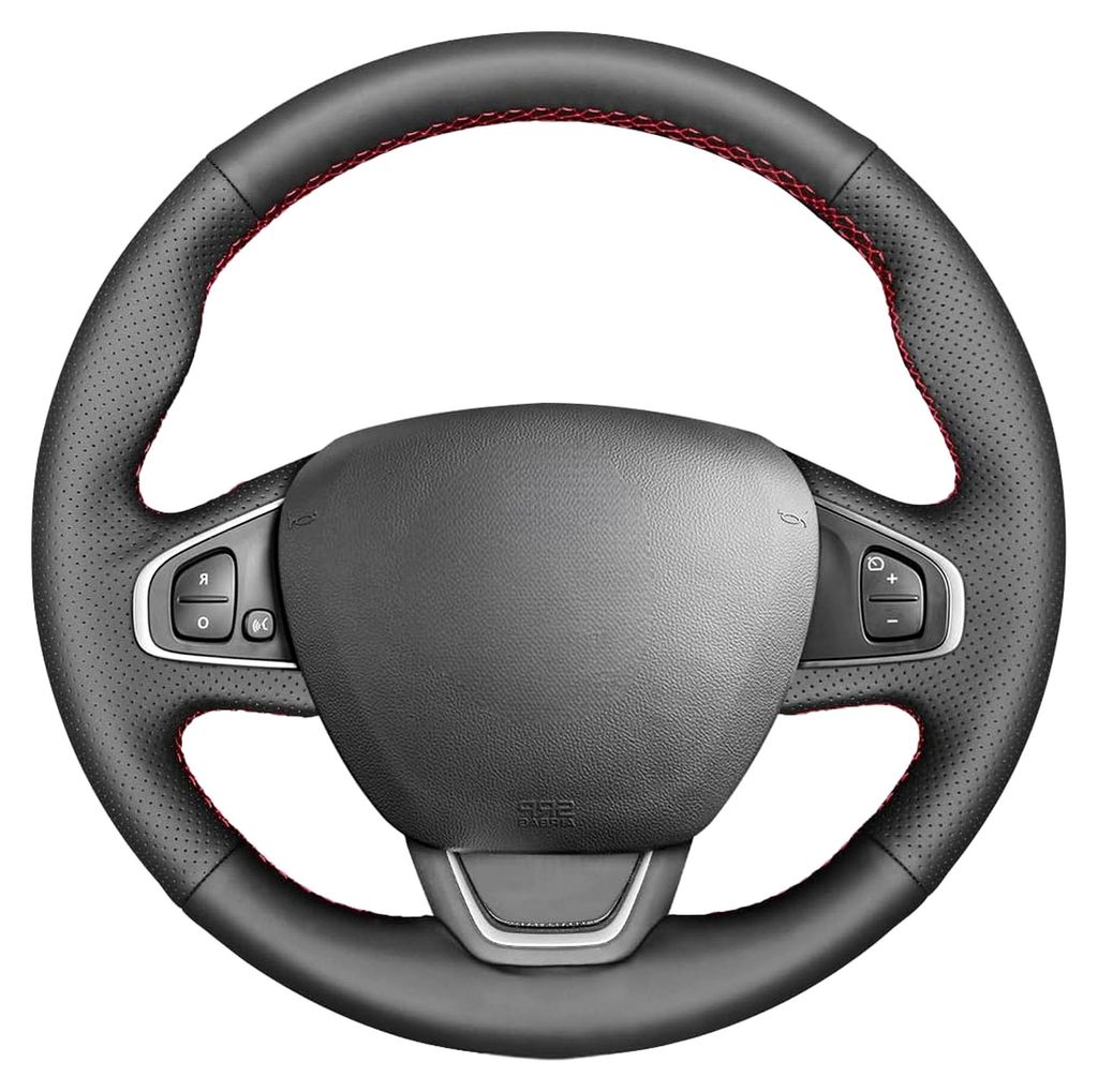 Atmungsaktiver Custom Handgenähter Auto-Lenkradbezug für Renault Clio 4 (IV) 2016-2020 / Captur 2016-2020 / Kaptur 2016-2020 Lenkradzubehör für...