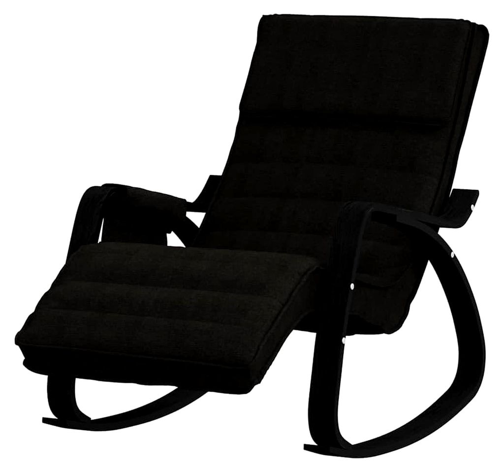 Schaukelstuhl, Schaukelstuhl, Stoff, 67 x 80 x 88 cm, Schwarz