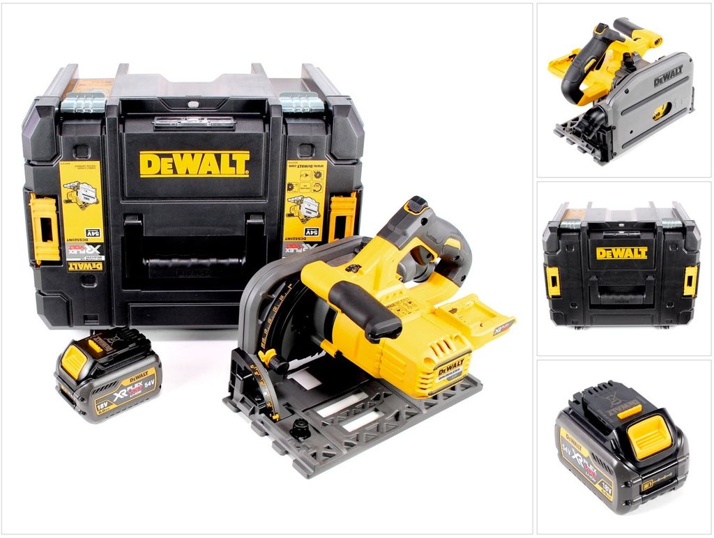 DeWalt DCS 520 Akku Tauchsäge 54 V Flexvolt 165 mm + 1x Akku 6,0 Ah + T-STAK - ohne Ladegerät