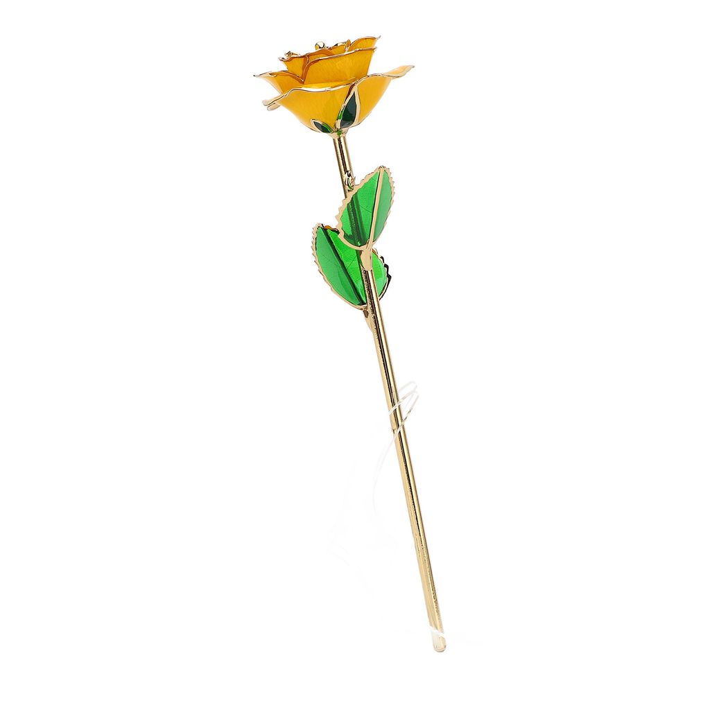 Gold Rose,24k Rose,Vergoldete Rose,Getauchte Goldene Rosen,Rose Desktop Ornament,Langstielige Rose Geschenke