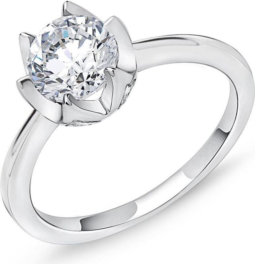 JEWLIX Verlobungsring 925 Silber Rauten Zirkonia VR0121