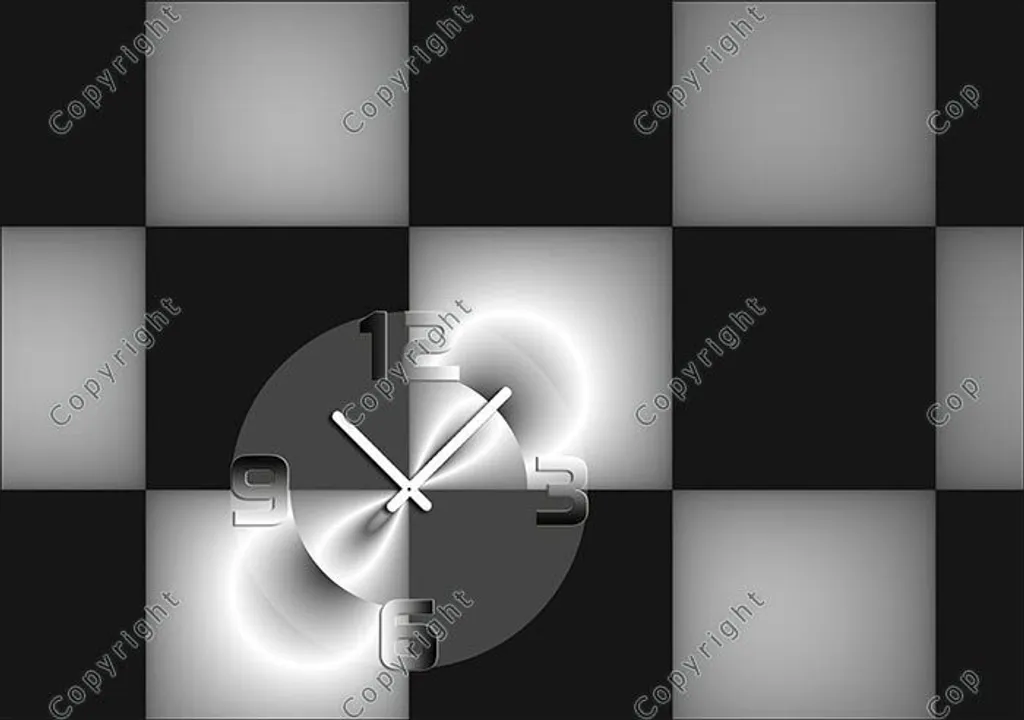 Orologio Moderno Dixtime 4193 35x50cm Alluminio Dibond Silenzioso