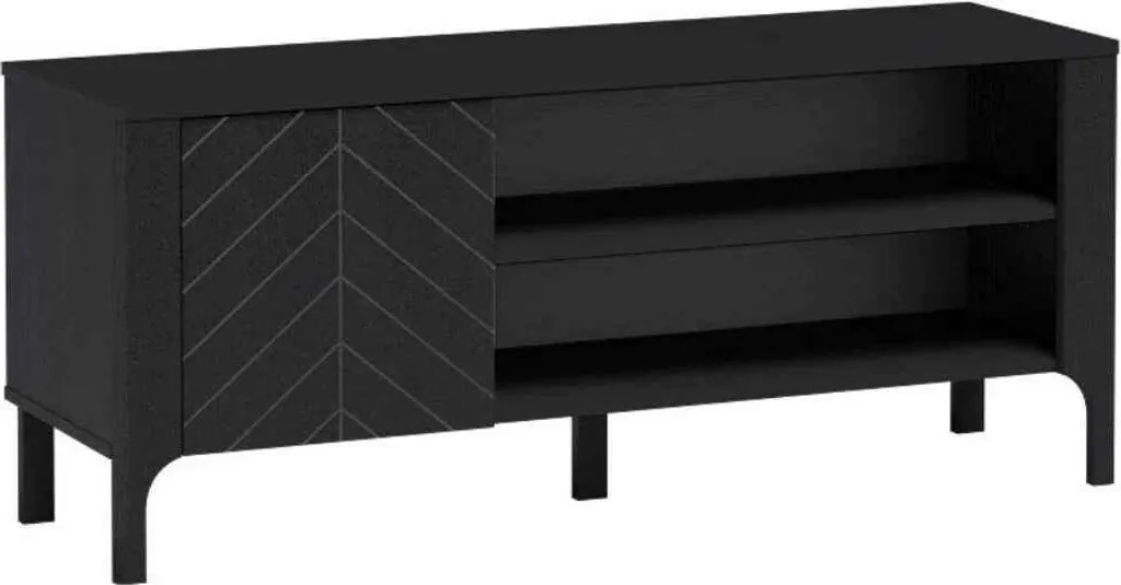 Meuble TV Anti-Câbles Invisibles Noir avec Rangement LUME MM-6