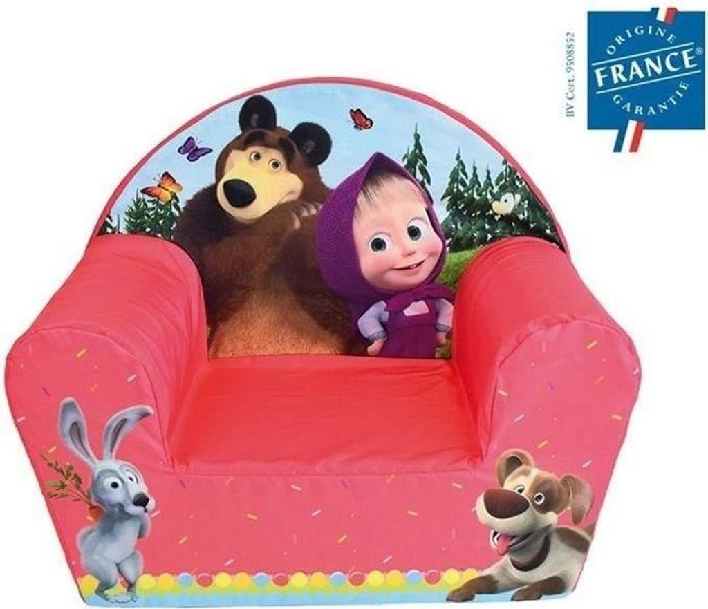 Fotel Klubowy Dziecięcy Masha i Niedźwiedź, 42 cm x 52 cm x Zdjęcie produktu 