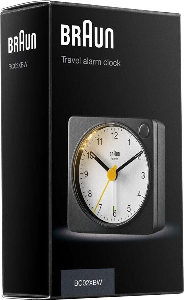 Réveil Braun BC01WB blanc / noir 7 cm
