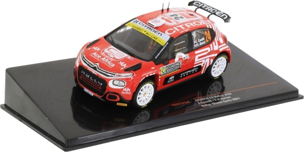 CITROEN C3 RALLY 2 #24 Rallye Monte Carlo 2021, IXORAM791LQ, Maßstab1/43, IXOMODELS