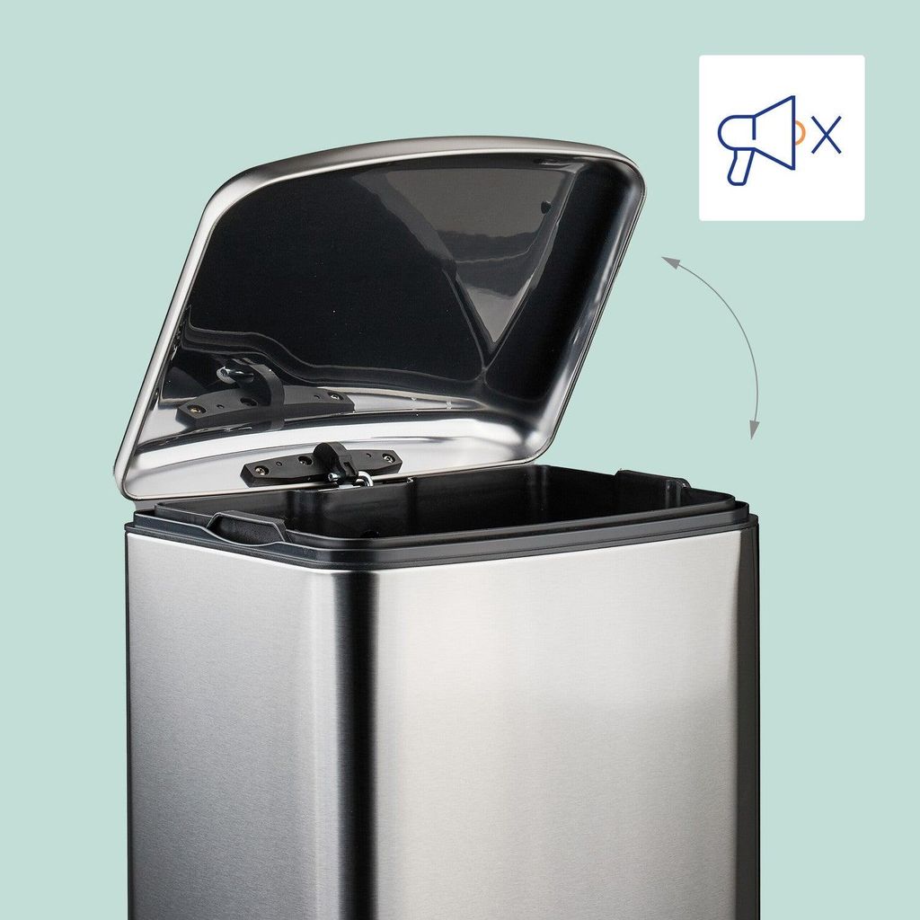 Edelstahl-Treteimer, 30 l, mit Müllbeuteln