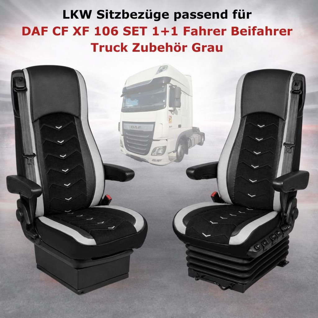 Coprisedili per camion compatibili con DAF CF XF 106, set Immagine del prodotto 