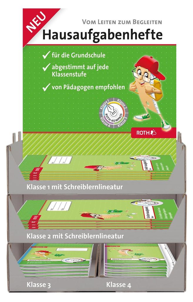 Roth Thekendisplay-Kompass / 40er je 10 Hefte Klasse 1-4