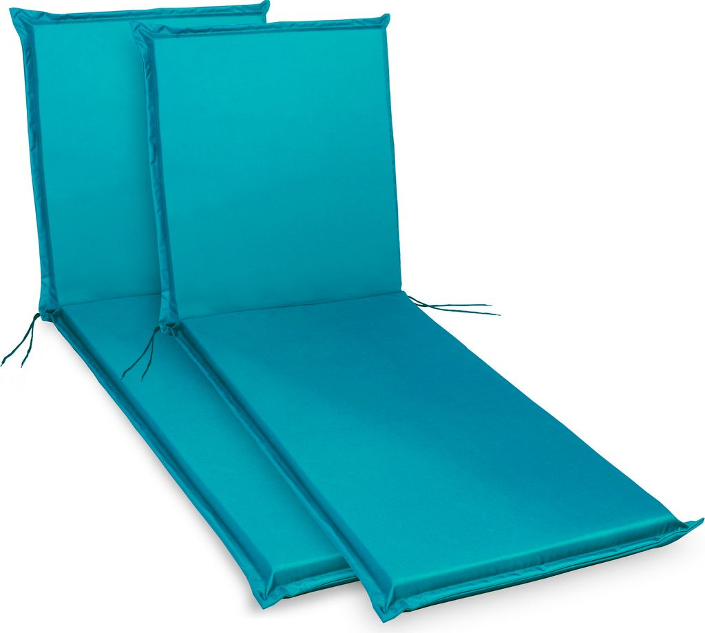 sunnypillow 2 Stück Liegenauflagen 190 x 60 Auflage Polster für Gartenmöbel extra dick 9cm waschbar wasserdicht Polsterauflagen für Gartenliege...