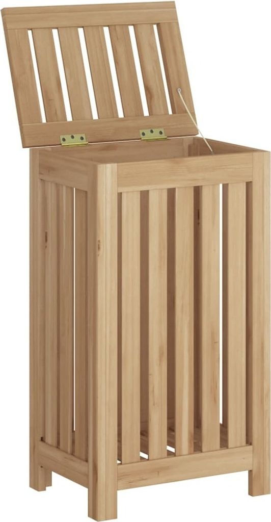 Wäschebehälter 35x25x60 cm Massivholz Teak