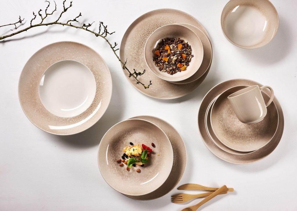 Pizza- & Pastateller-Set 12 tlg. Savora braun