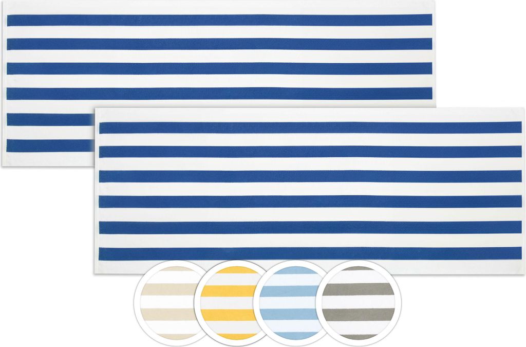 set di 2 asciugamani da spiaggia, teli da bagno resistenti Immagine del prodotto 