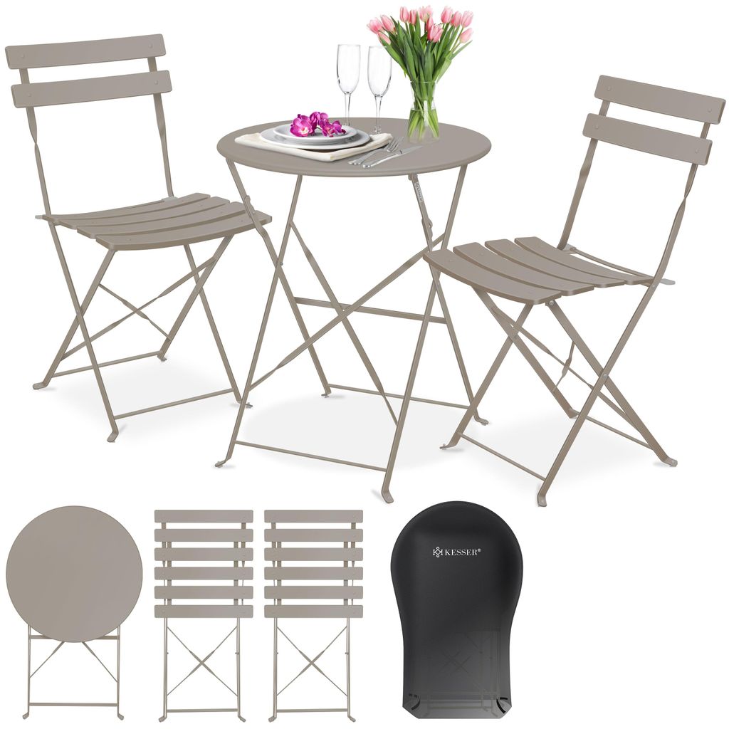 KESSER® Bistroset 3-teilig Bistrotisch mit 2 klappbaren Produktbild 