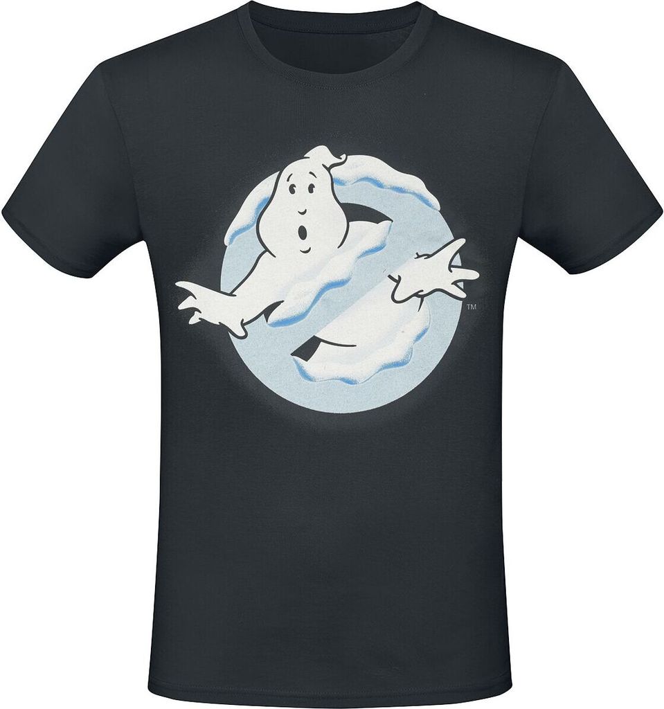 ** Ghostbusters - Frozen Logo ( Unis Black T-Shirt) ** S