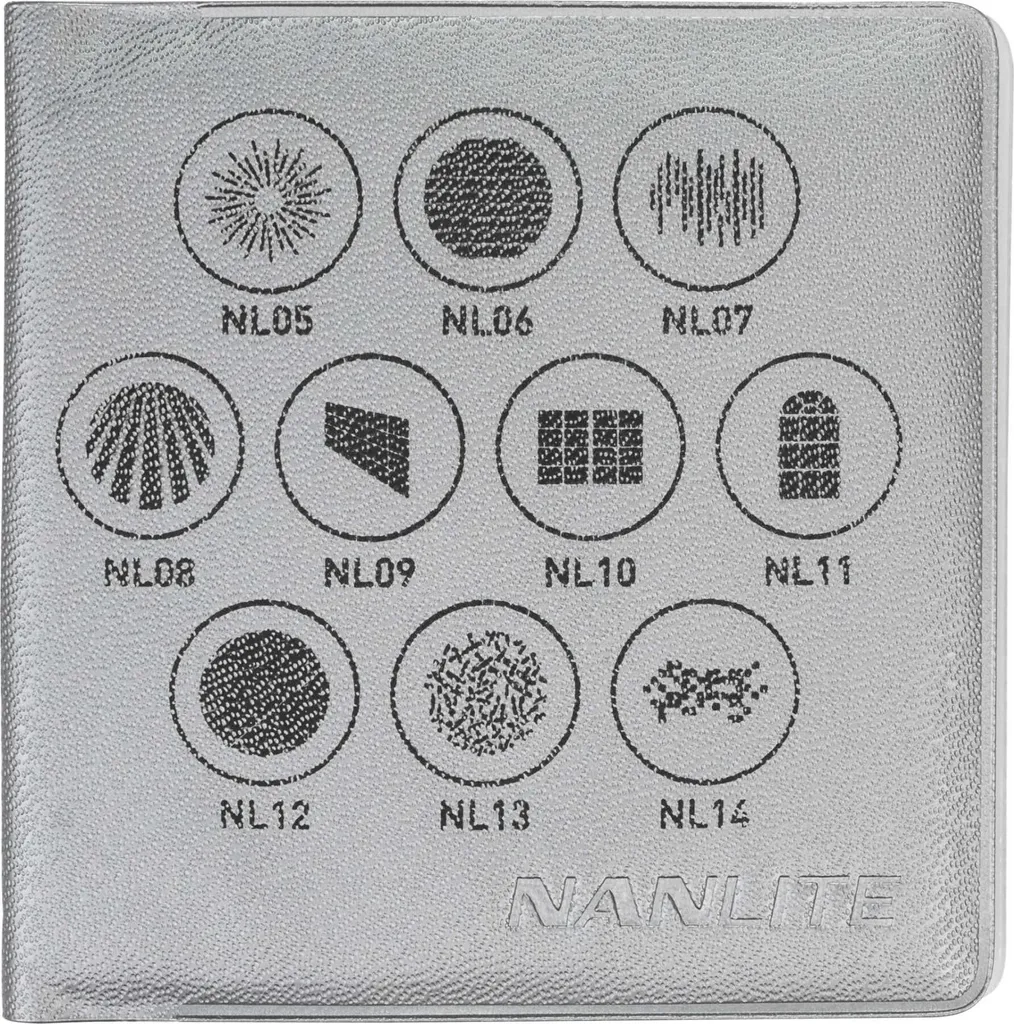 Éliminez les fonds plats avec le Gobo-Set 1 Nanlite pour éclairage LED