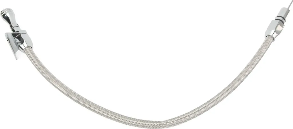 Asta Di Livello Olio Flessibile In Acciaio Inox 530 Mm Per Chevy GM 700R4 SBC BBC, Nera Con Manico In Alluminio