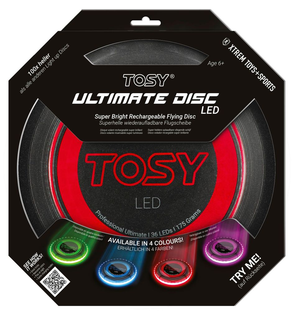 XTREM TOYS - Frisbee Tosy LED - Rot Produktbild 