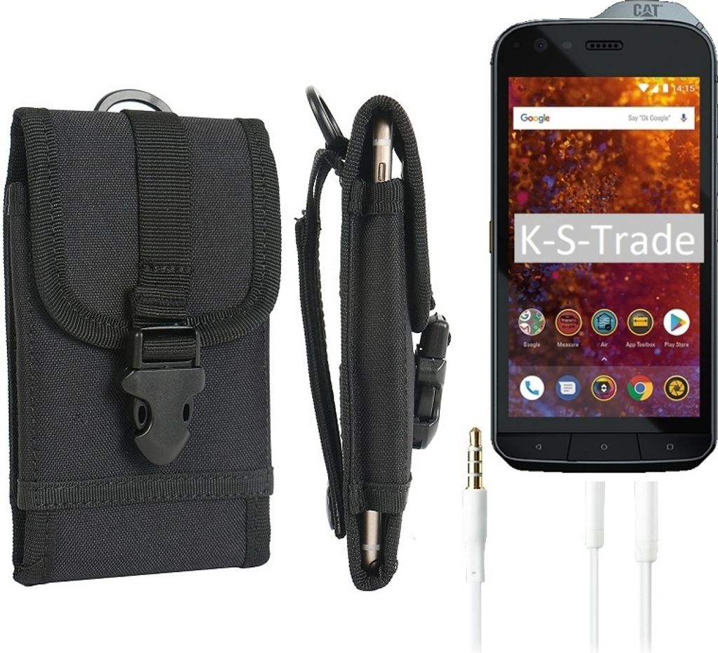 K-S-Trade Holster Schutz-Hülle kompatibel mit Caterpillar Cat S61 Gürteltasche Handy-Hülle Schutz Hülle Gürtel Tasche Handy Tasche outdoor