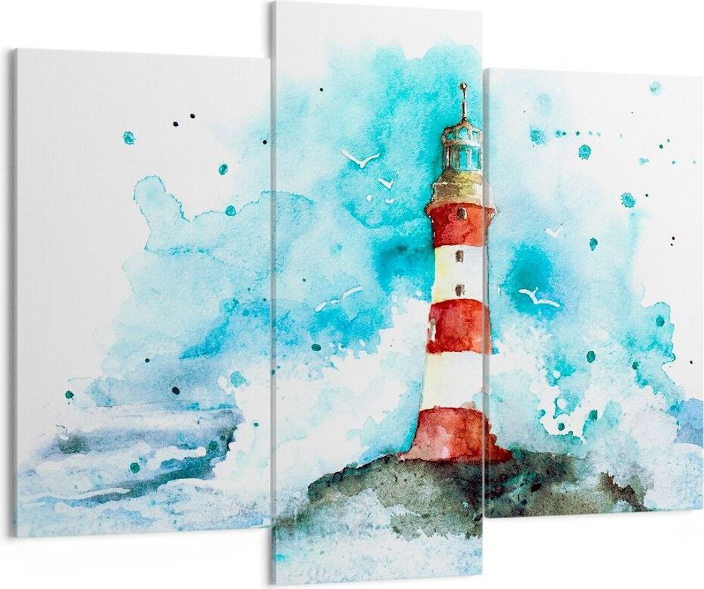 Bild auf Leinwand - Leinwandbild - Leuchtturm Wasser Produktbild 