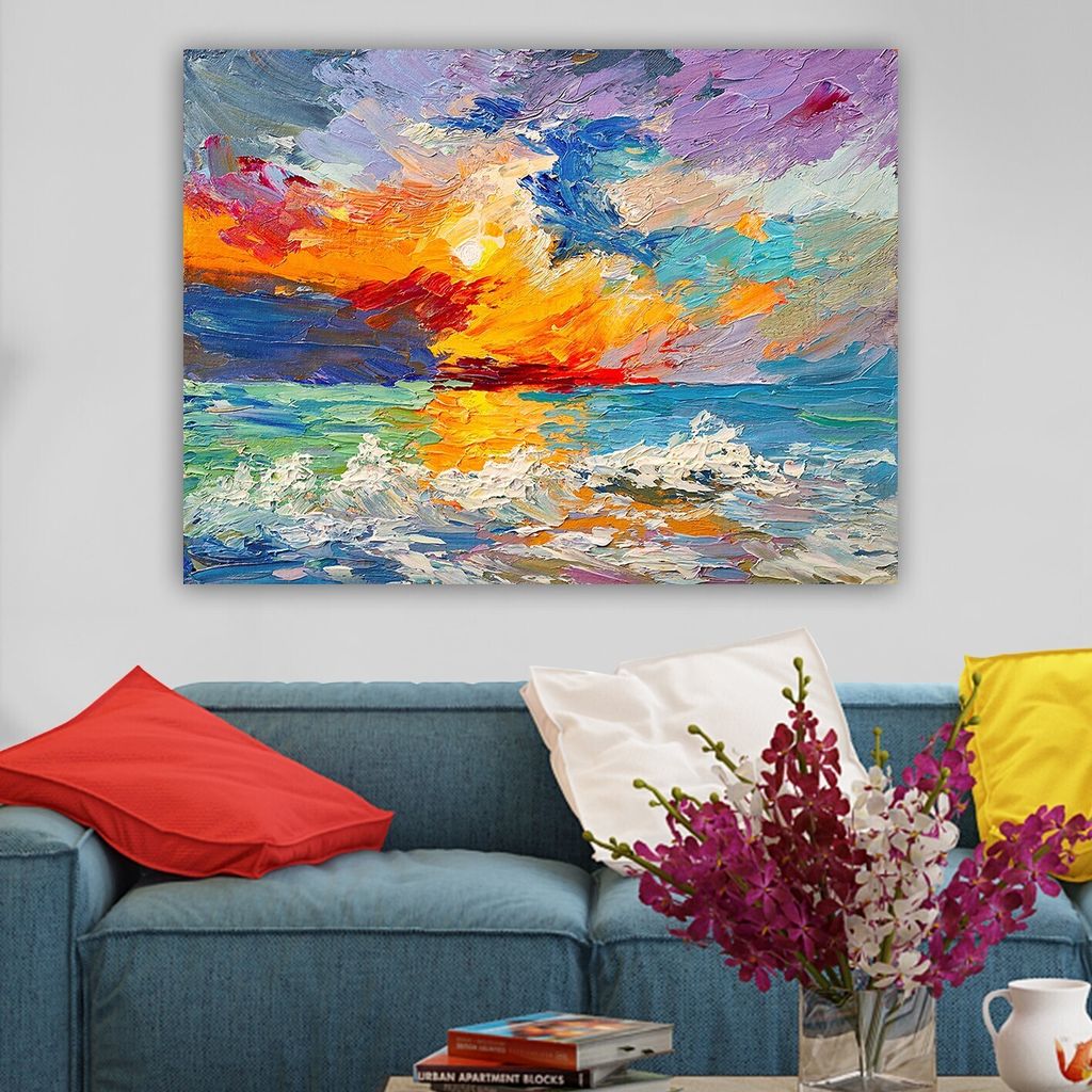 Wallity, 60489787_70100- HPE2621, Bunt, Leinwandbilder, 70 x 100 cm, 100% Leinwand