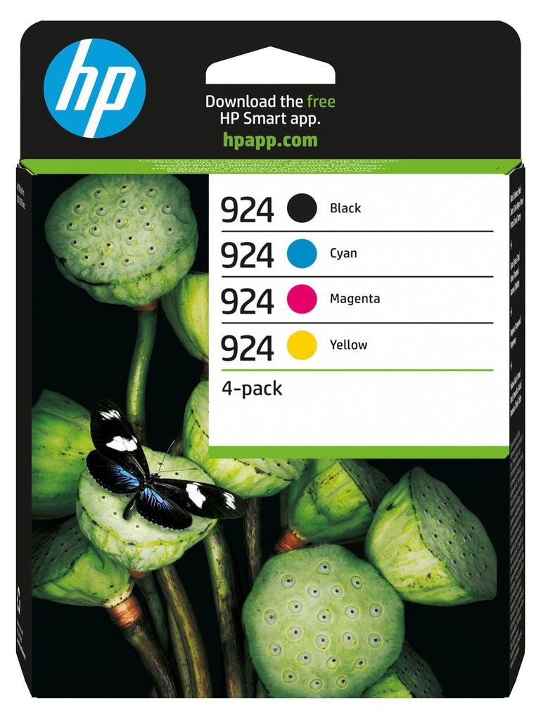 Bacs - Multi Pack HP No.924 - 6C3Z1N (Noir, cyan, magenta, Image du produit 