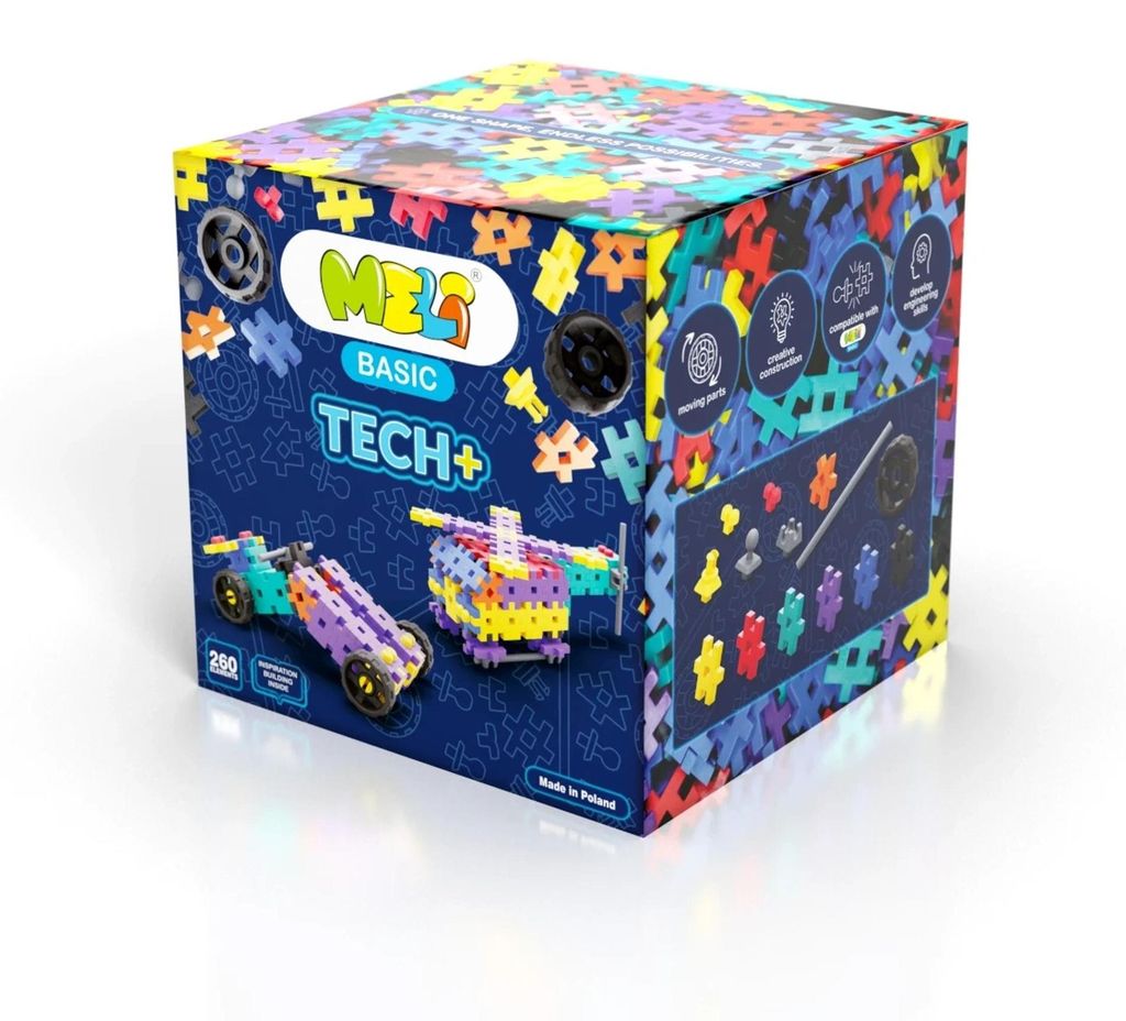 Klocki Meli Tech+ – 260 constructie-elementen – set voor Productafbeelding 