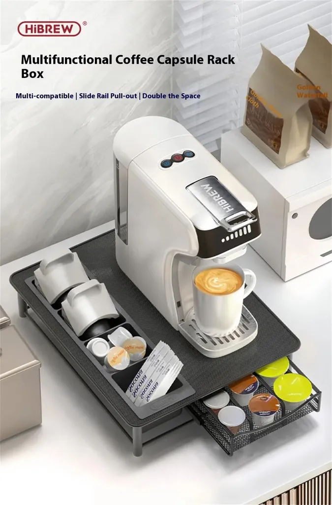 Support machine à café et rangement capsules pour gain de place - 7