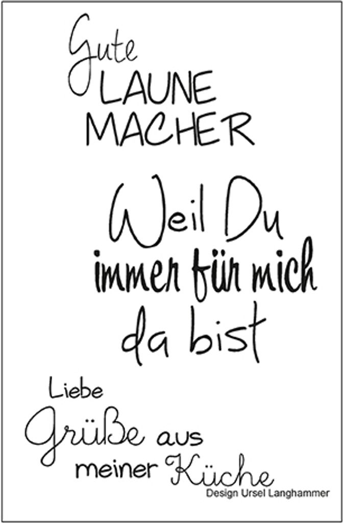 Stempel Clear, transparent, Gute Laune Macher, A7 / 74 x Produktbild 