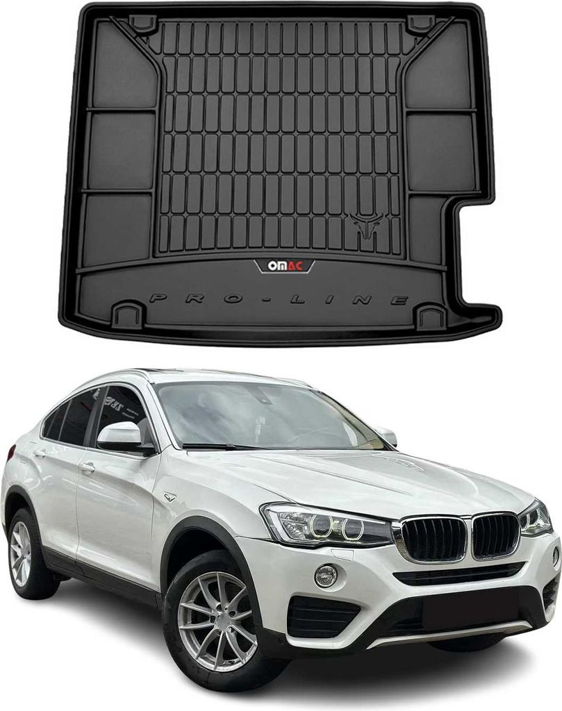 OMAC Gummi Kofferraumwanne für BMW X4 F26 2014-2018 TPE Laderaumwanne Schwarz