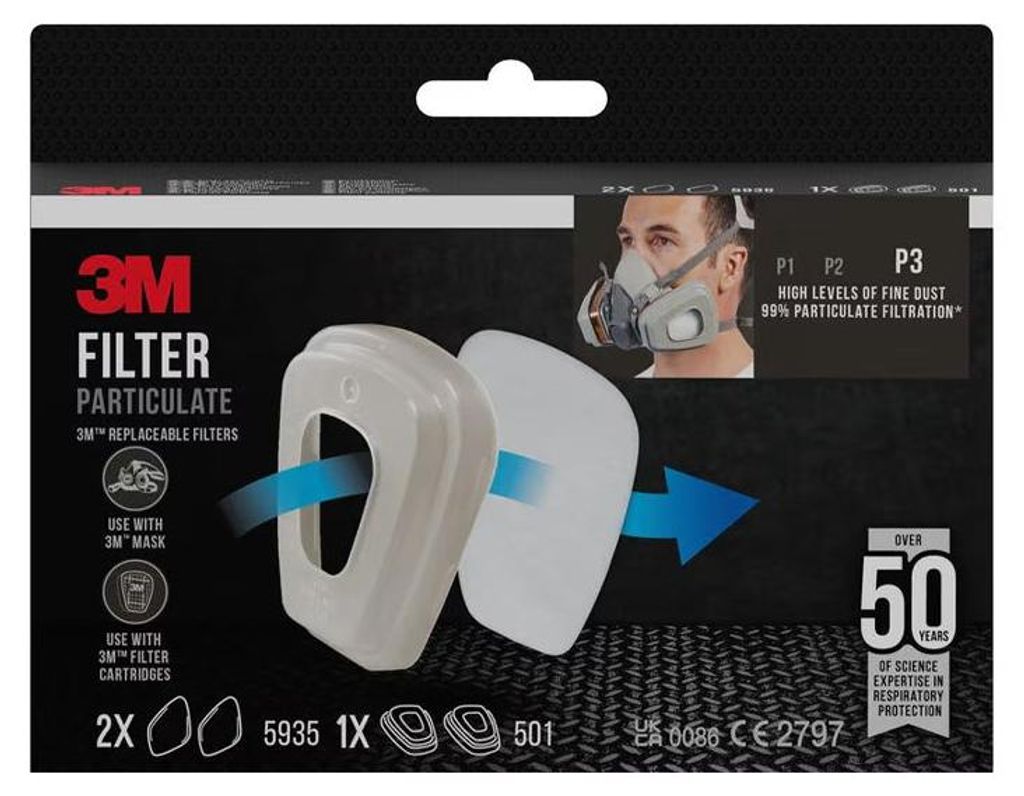 5935 - Filtres P3 - Boîte de 2 Paires + 1 Paire de Bagues Image du produit 