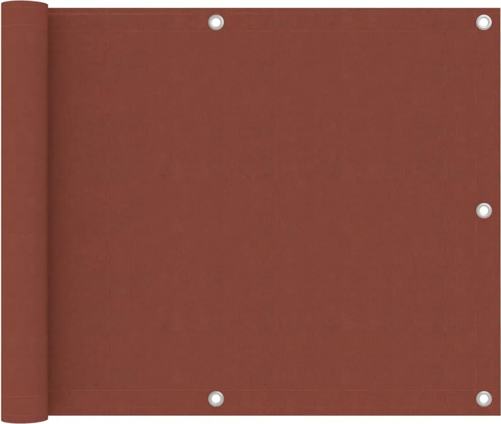 Living Store Schermo Balcone 75x500 Rosso Terracotta Oxford PU