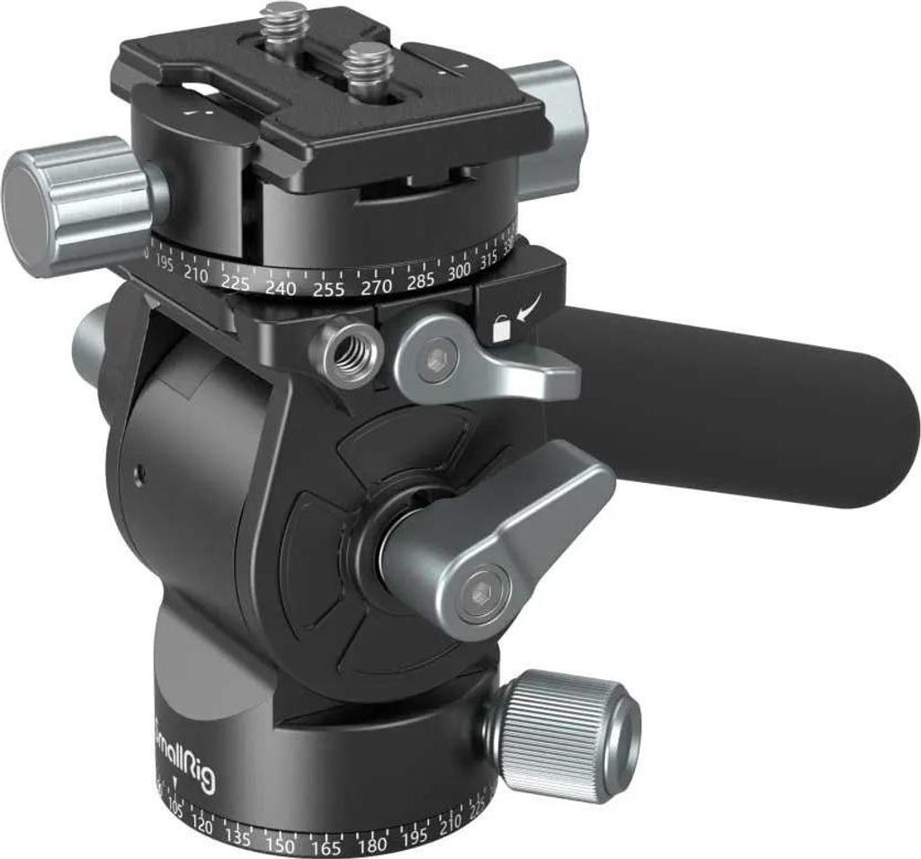 SmallRig 3457 Stativkopf Schwarz Aluminium 1/4" Fluid