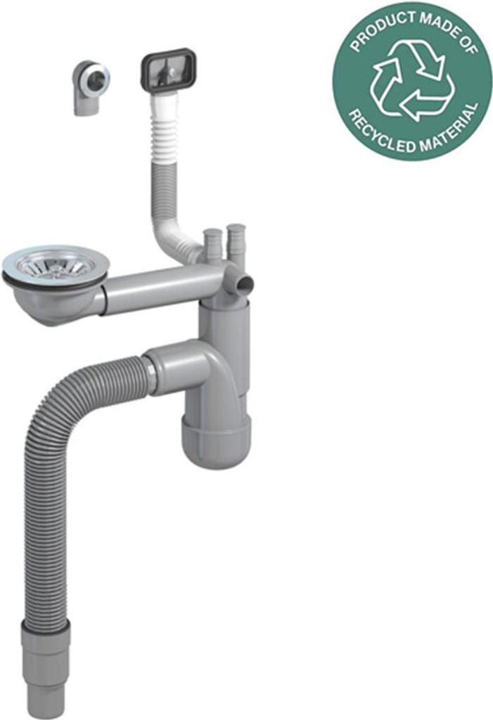 PREVEX Flexloc Siphon, platzsparend, universal, für die Produktbild 2