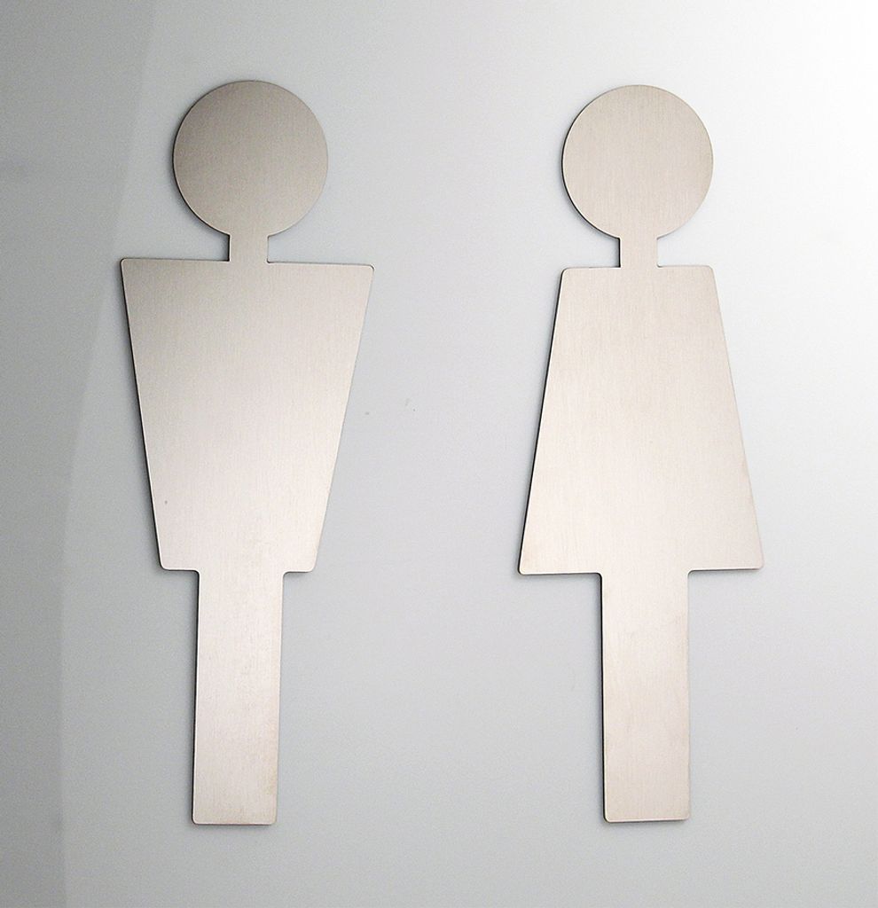 Türschild Set Frau+Mann/ 2 Toilettenschild glänzend