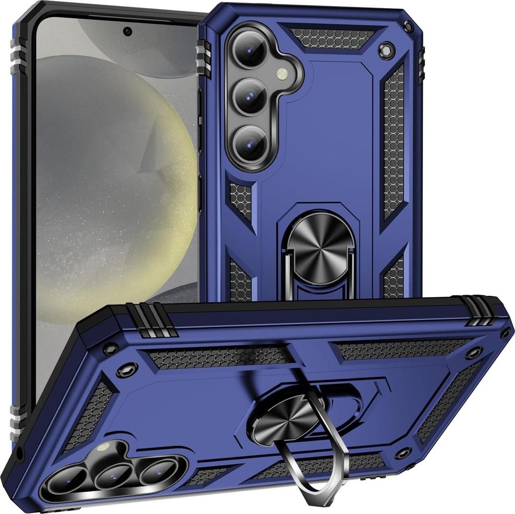 Armor Shield Handyhülle für Samsung Galaxy S24 Plus Hülle Ultra Hybrid Case Handy Schutzhülle, Blau