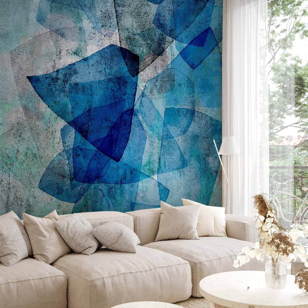 Vlies Fototapete - Sapphire Mosaic 100x70 cm Abstrakt a-C-0184-a-a