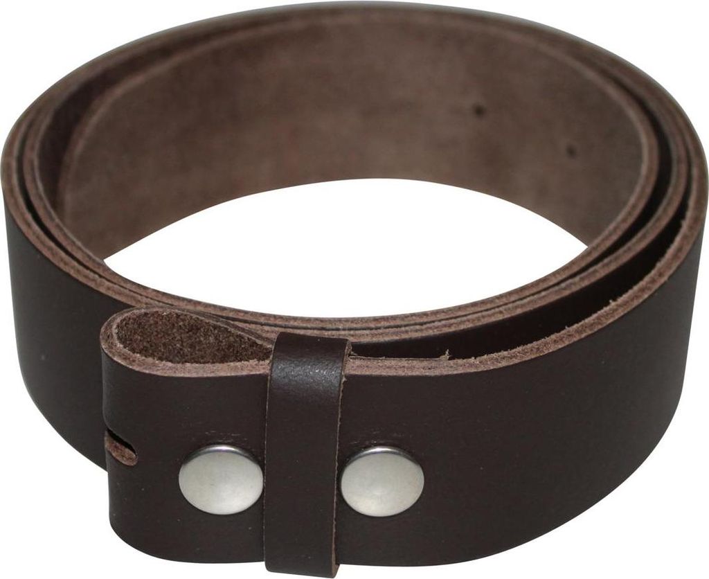 Gürtel ohne Schnalle - Ledergürtel - Belt - braun - 4cm - 90 cm