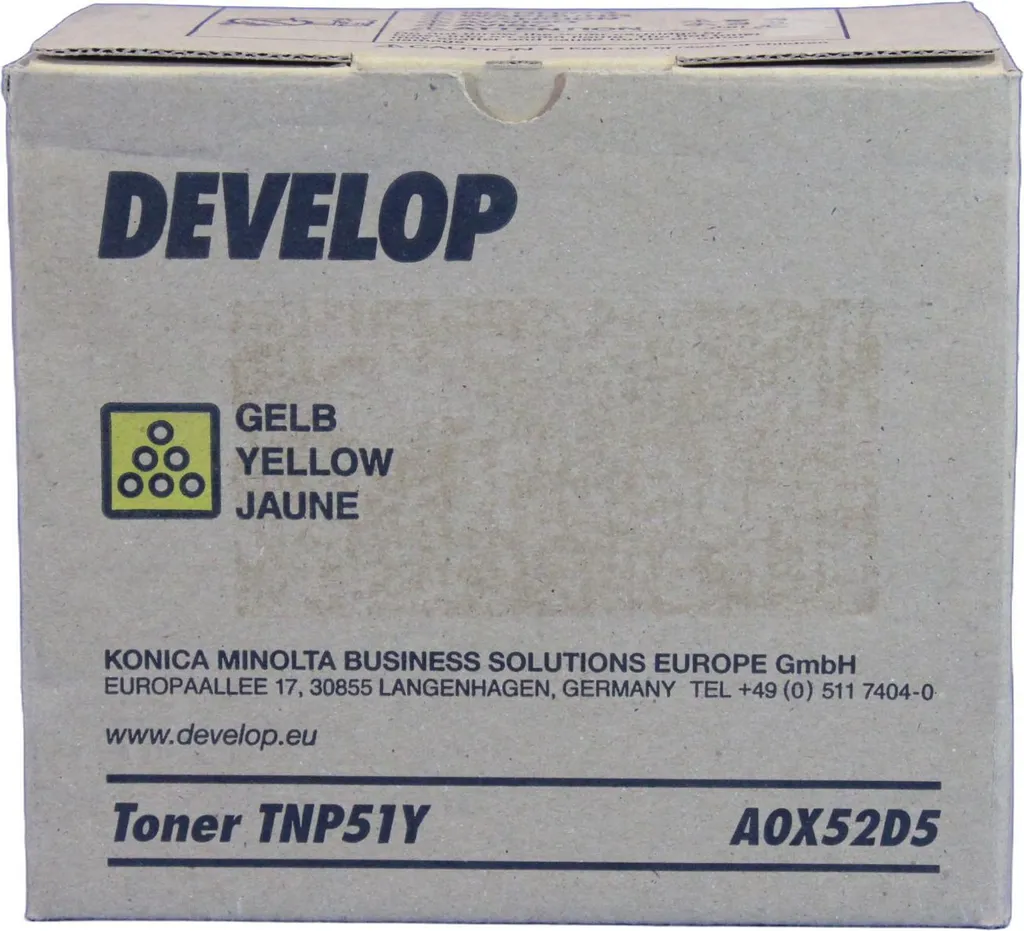 Cartouche de Toner Jaune Develop A0X52D5 TNP51Y Authentique -A - 2