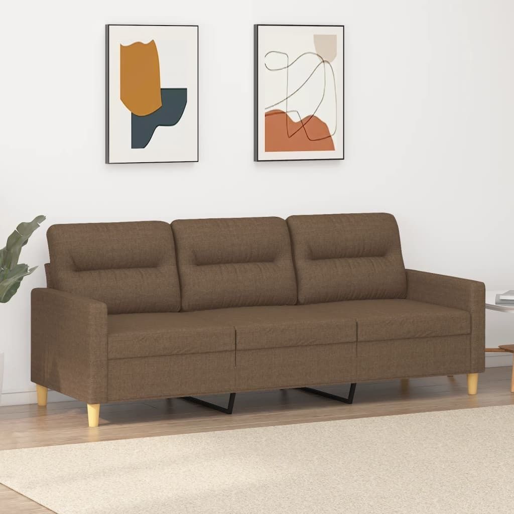 Cloris Designermöbel 3-Sitzer-Sofa Braun 180 cm Stoff 2024 Neu