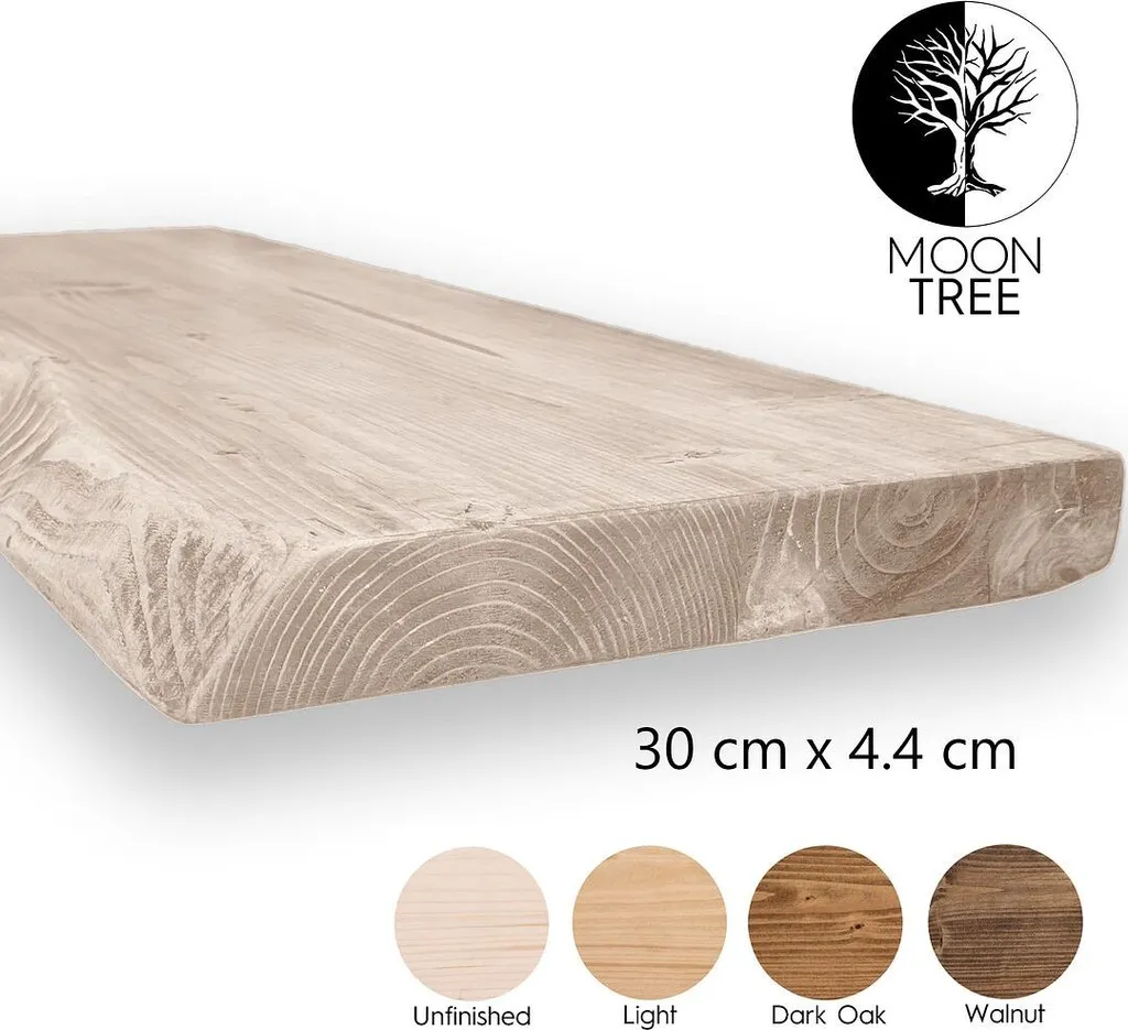 MoonTree Mensola in Legno Rustico Ventura 60x30cm - Arredo Vero Made in EU