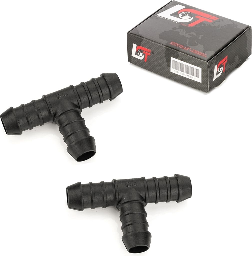 2x Schlauchverbinder Polyamid T-Stück Benzin ölbeständig 14 mm für VW SEAT SKODA