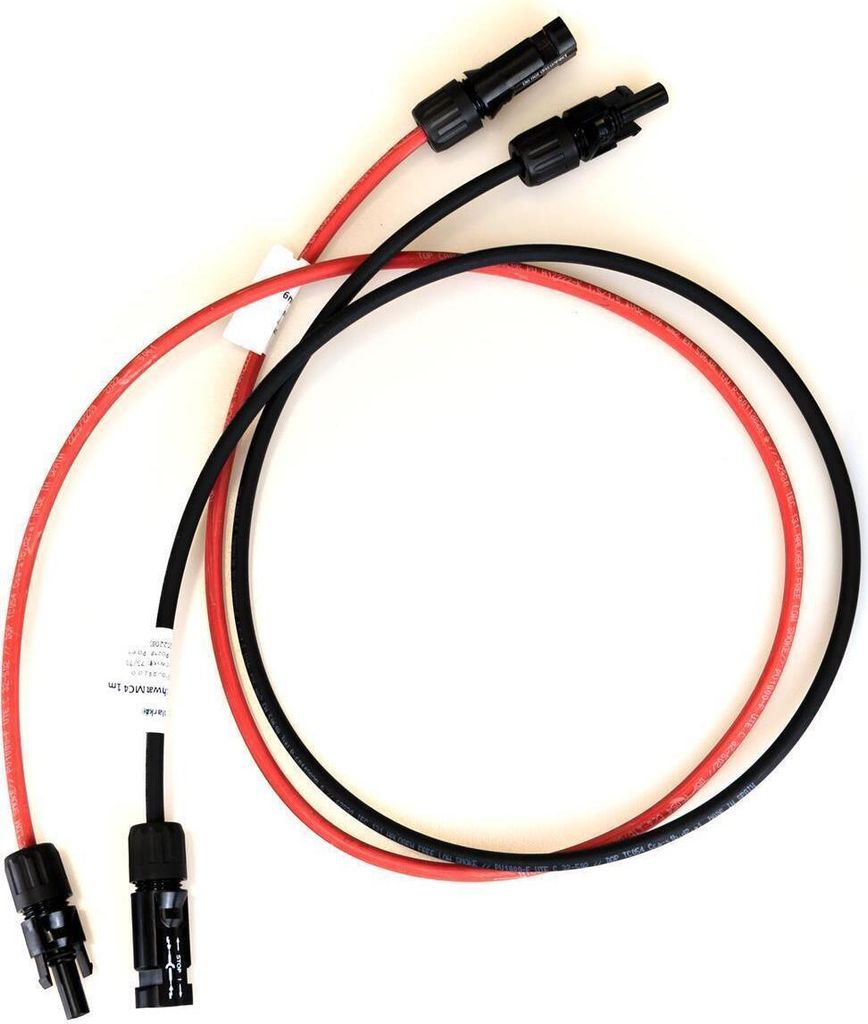 SET 6mm2 Solarkabel Verlängerungskabel Rot | Schwarz MC4 Stecker Solarstecker PV 8m