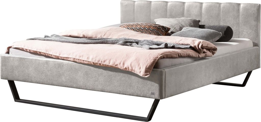 HASENA Polsterbett Schwebebett Stefano Kunstleder grey 140x200