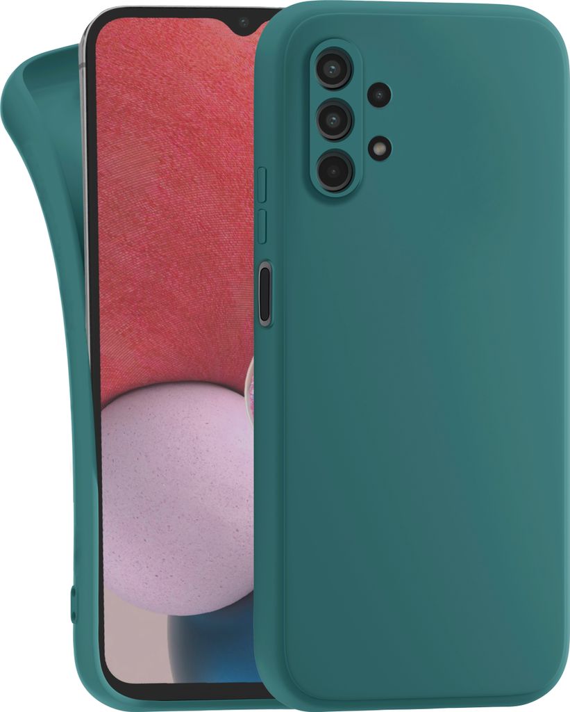 Hülle für Samsung Galaxy A32 5G - Handyhülle mit Kameraschutz Cover aus Silikon in Olivgrün