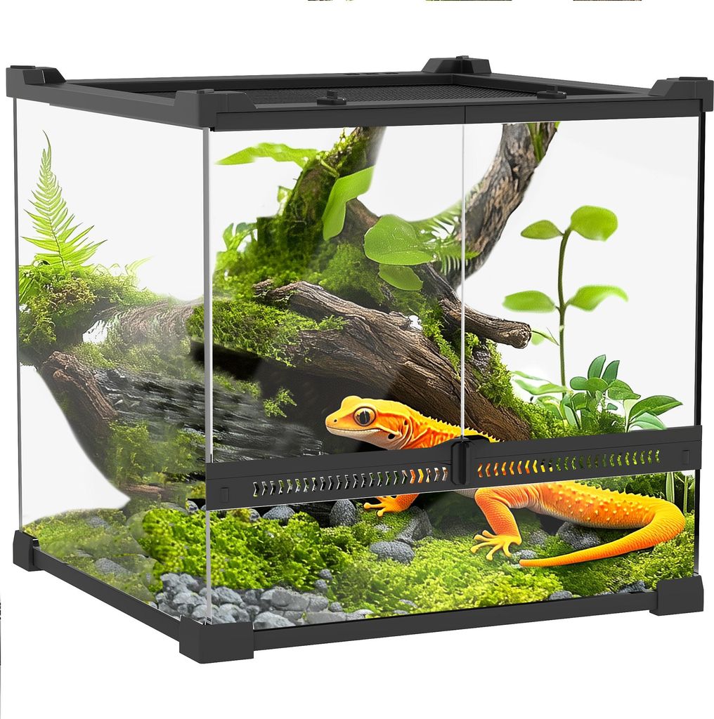 PawHut Terrarium für Reptilien Glasterrarium 24L Reptil Produktbild 