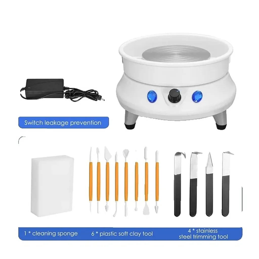 Tour de potier 220V avec bassin amovible pour un nettoyage facile